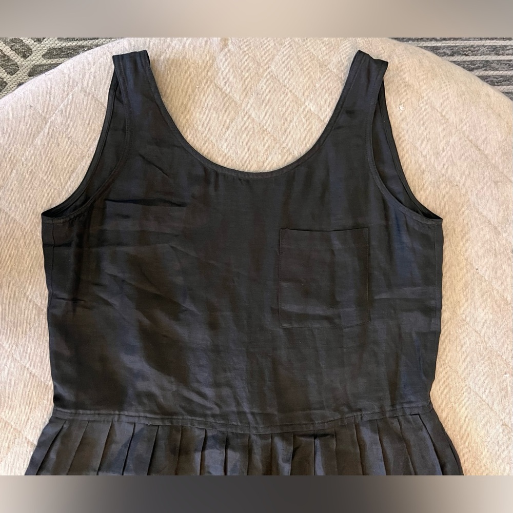 STEVEN ALAN Sz 6 Black Linen Tristan Mini Dress - Picture 8 of 12